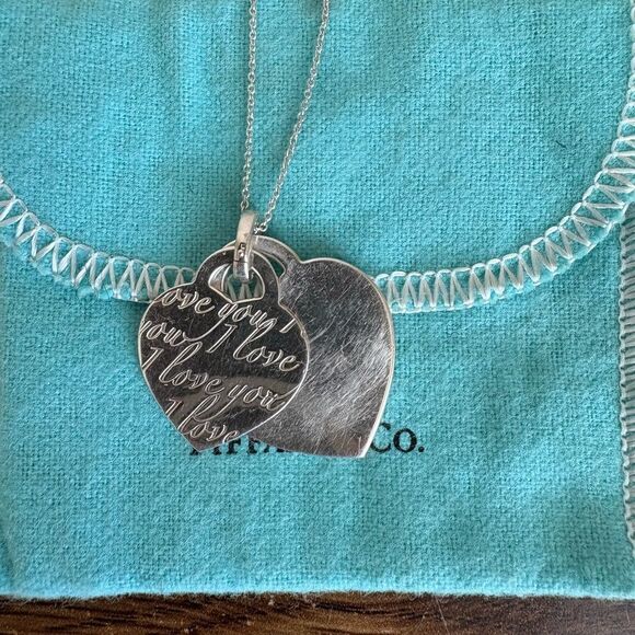Tiffany & Co. Double Heart Necklace - Picture 1 of 7